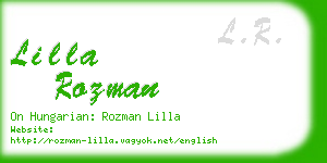 lilla rozman business card
